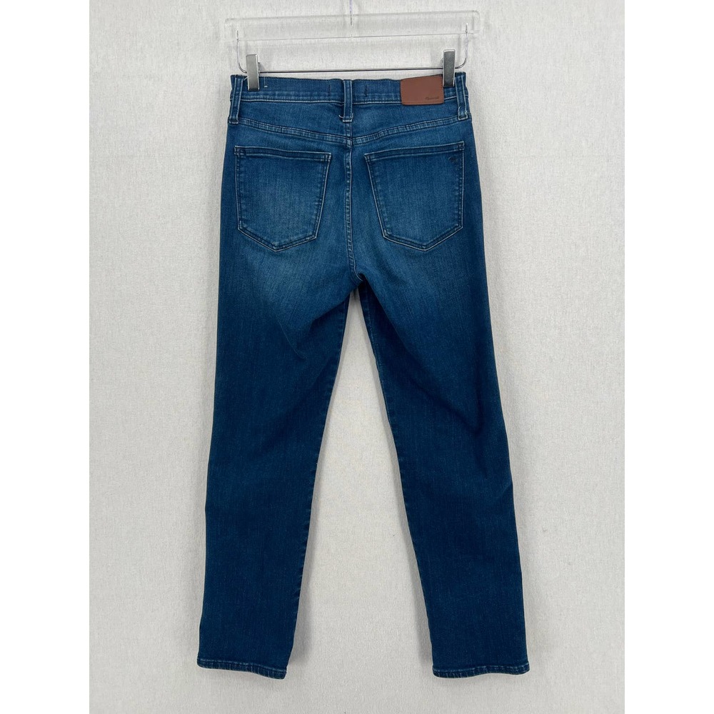 MADEWELL Jeans Womens 27 Blue Stovepipe Tux Ribbon Racer Stripe High Rise - Picture 5 of 12